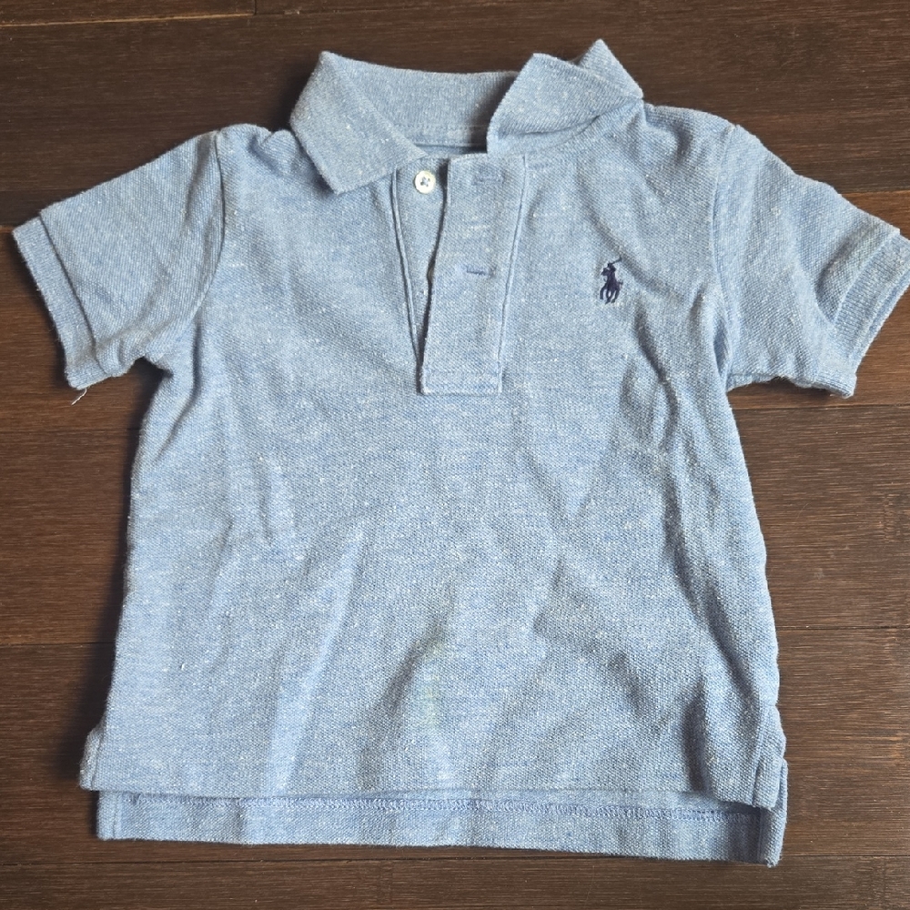 Ralph Lauren Light Heather Blue Kids Polo Shirt